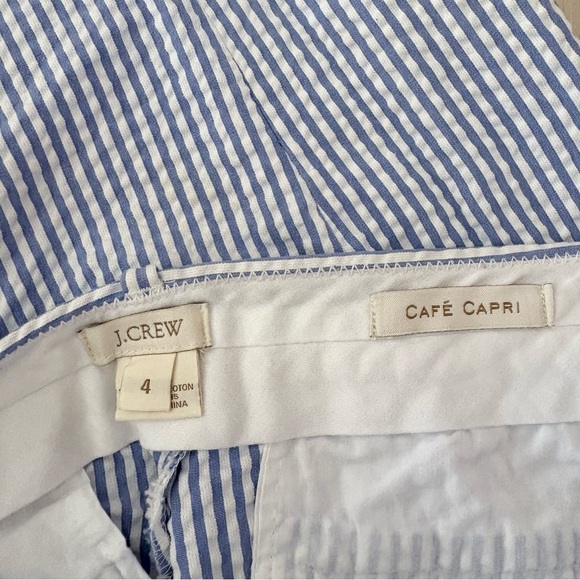 J. Crew Cafe’ Capri seersucker cropped pants - Picture 4 of 4